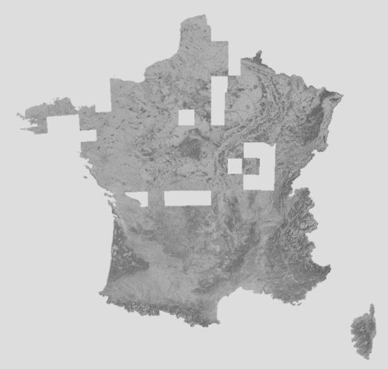 Relief LIDAR — France