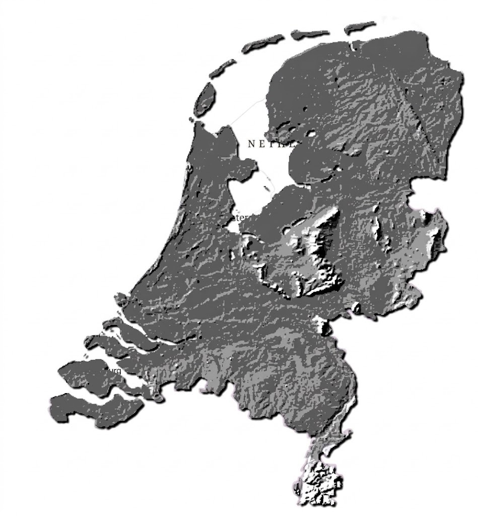Relief LIDAR — Nederland