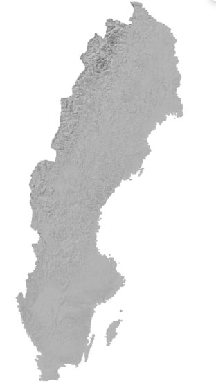 Relief LIDAR — Sverige